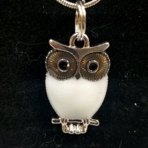 White owl necklaces!